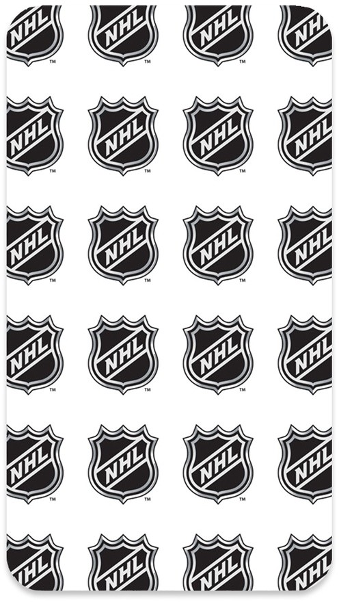 Pościel bawełniana NHL Logo White, 90 x 200 cm