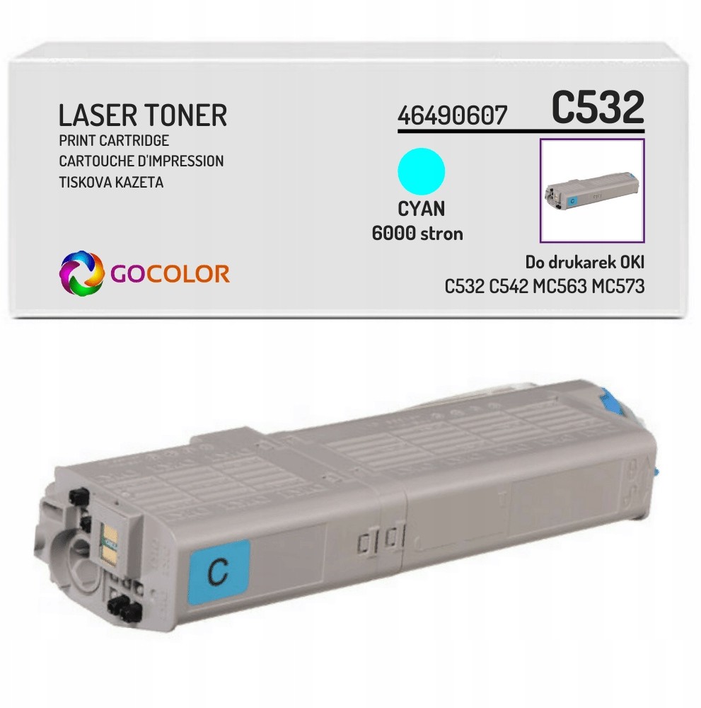 Toner do Oki C532dn 46490607 Fabrycznie nowy Cyan