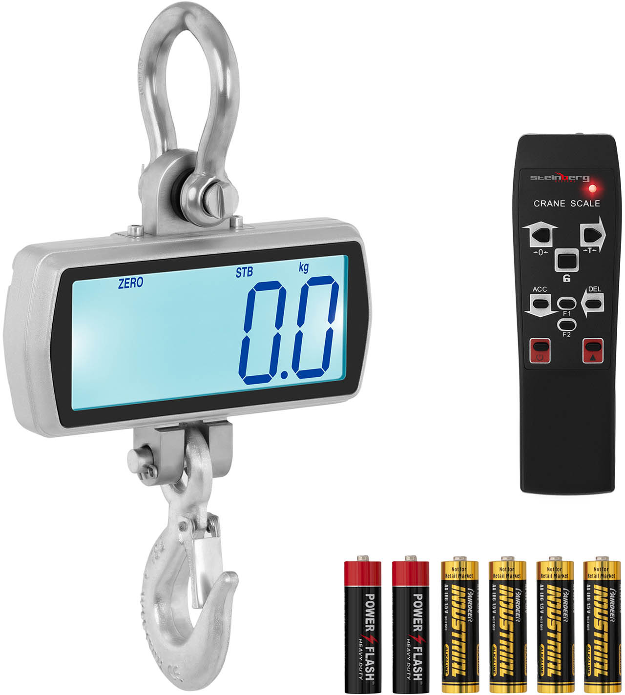 Steinberg Systems Waga hakowa - 500 kg / 0,1 kg - LCD - SBS-KW-500SLIM SBS-KW-500SLIM