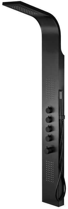 Corsan Samsara Panel prysznicowy termostatyczny czarny S-003CZT