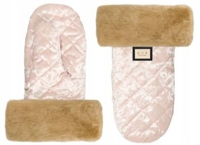 Bjallra Mufki Rękawiczki Wózka Diamond Velvet Pink