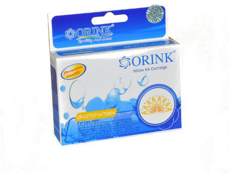 ORINK Tusz T0714 do drukarek Epson Stylus D120 / DX4000 / S20 / SX100 | Yellow | 10ml. CET0714 OR orink_T071440 OR
