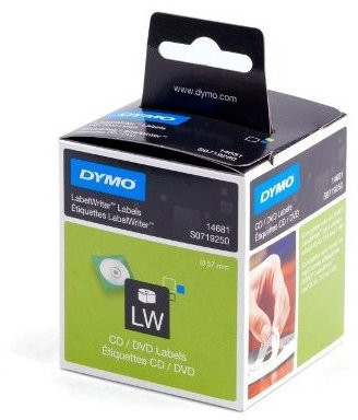 Dymo etykiety na CD 57mm, białe, 160 szt., 14681, S0719250