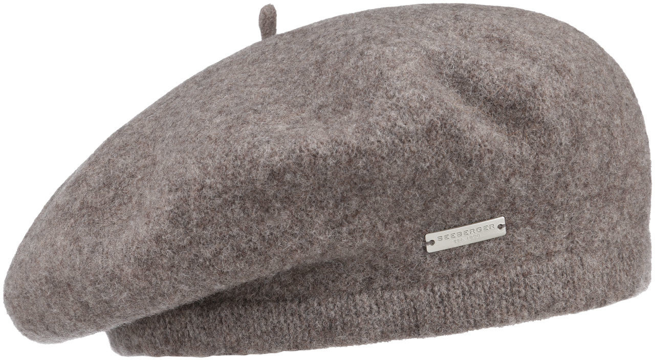 Seeberger Beret Baskijski Damski by szarobrązowy, One Size
