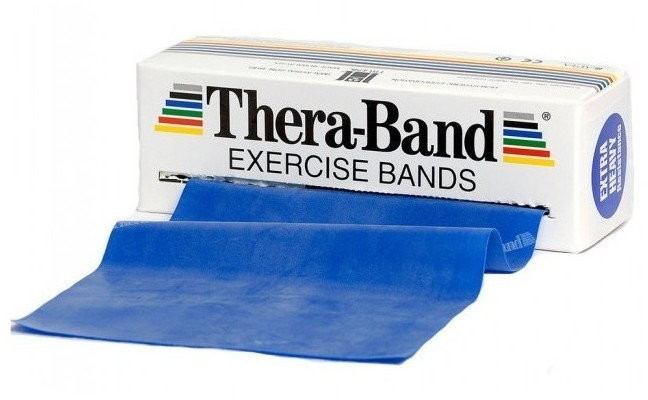 Thera Band Taśma rehabilitacyjna 1,5 m extra mocna niebieska)