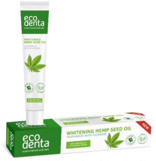 Ecodenta BASIC Wybielająca pasta do zębów z olejem konopnym i fluorem 75ml