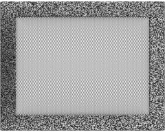 Kratki.pl KRATKA KOMINKOWA PROSTOKĄTNA CZARNO-SREBRNA 220X300 MM 22/30CS