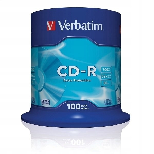 Verbatim Cd-r 700MB 52X Extra Protection CAKE*100