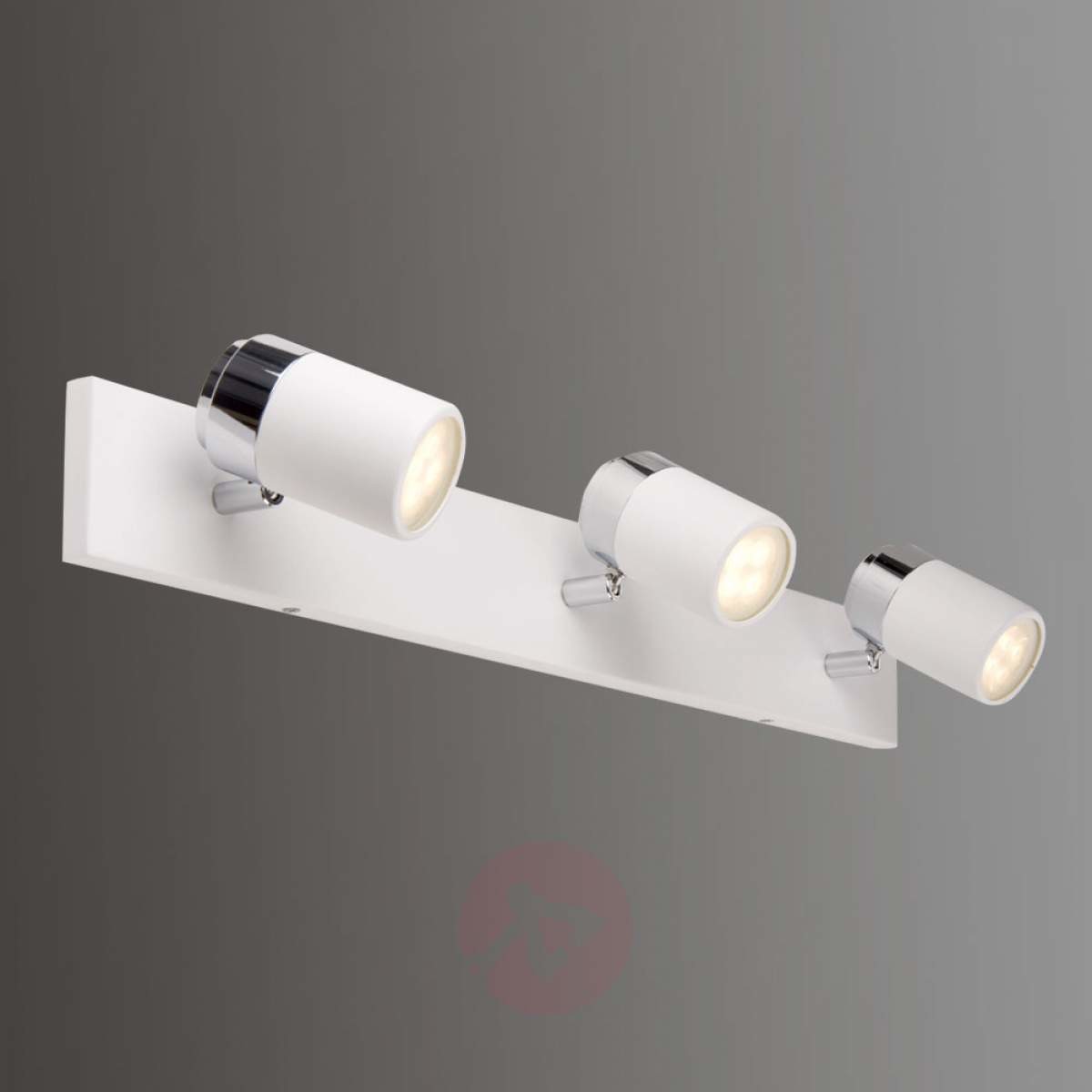 Lampenwelt 3-Punktowa łazienkowa lampa sufitowa Kardo, biała