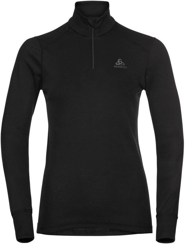 Odlo Active Warm Top Turtle Neck L/S Half-Zip Women, czarny XS 2021 Koszulki bazowe termiczne i narciarskie