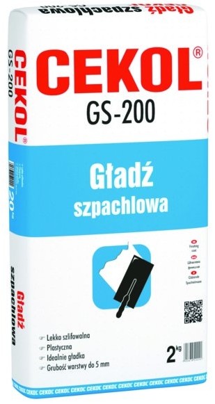 Gładź szpachlowa GS-200 2 kg Cekol
