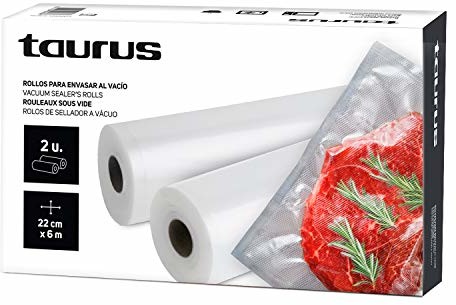 Taurus Taurus 999258000  opakowanie z 2 rolkami po 22 cm x 6 m, do przechowywania żywności, możliwość dopasowania 999258000