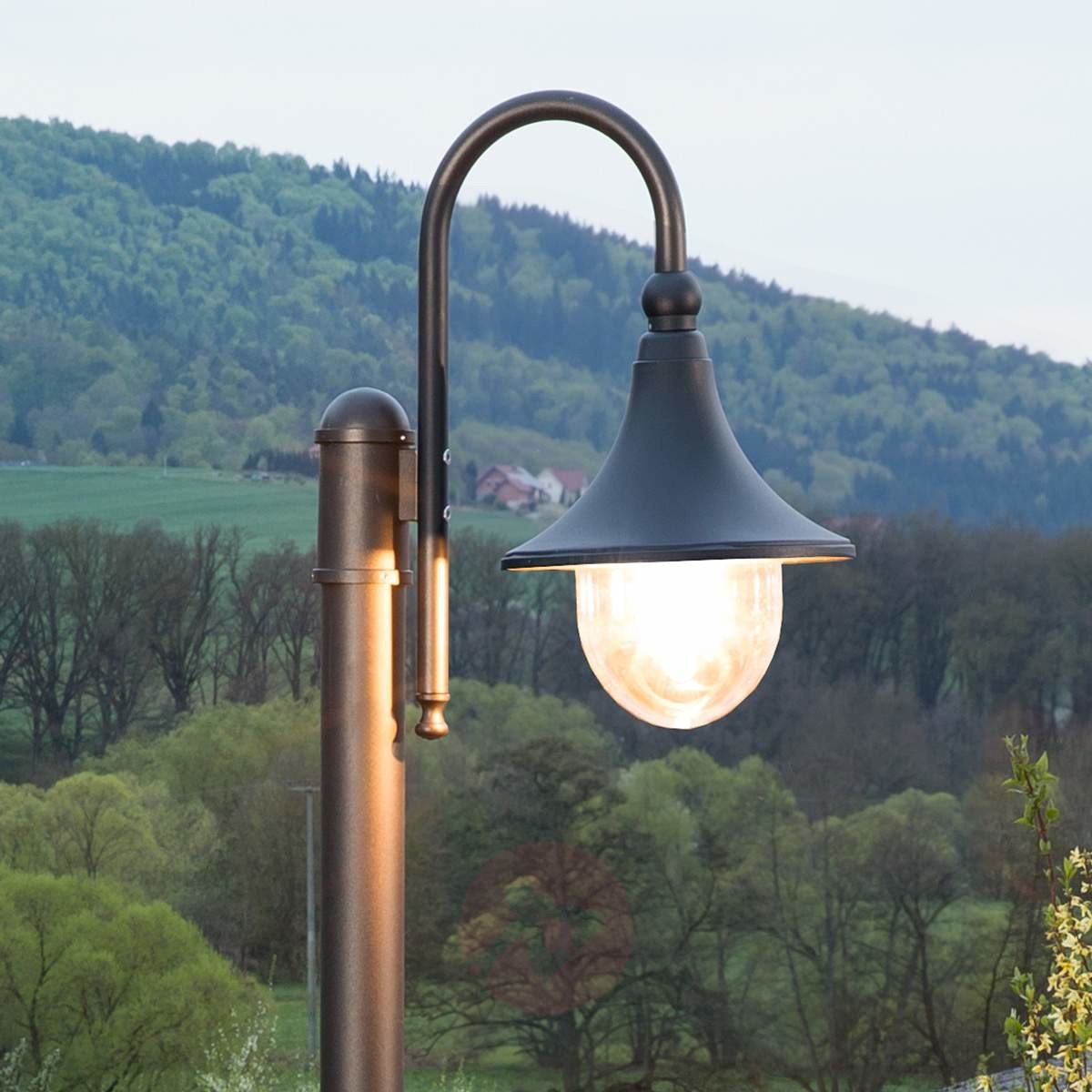 Lampenwelt Czarna Lampa masztowa Daphne