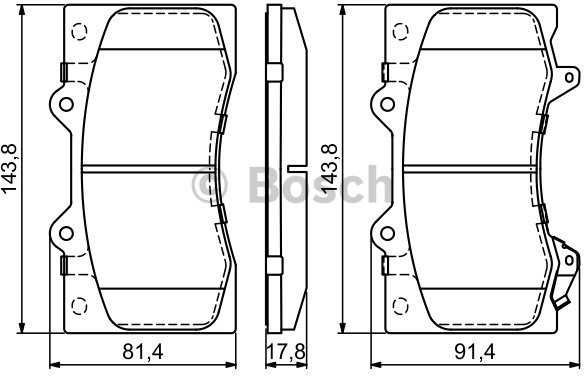 Bosch Zestaw klocków hamulcowych, hamulce tarczowe 0 986 494 693