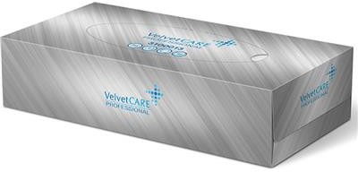 Velvet Chusteczki kosmetyczne celulozowe Profesional Box, 2-warstwowe, 100 listków, biały VLP-3100013