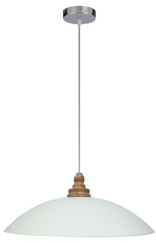 Candellux Lighting lampa wisząca DAKO 31-63601 kuchenna w stylu rustykalnym szklany klosz element drewniany 31-63601