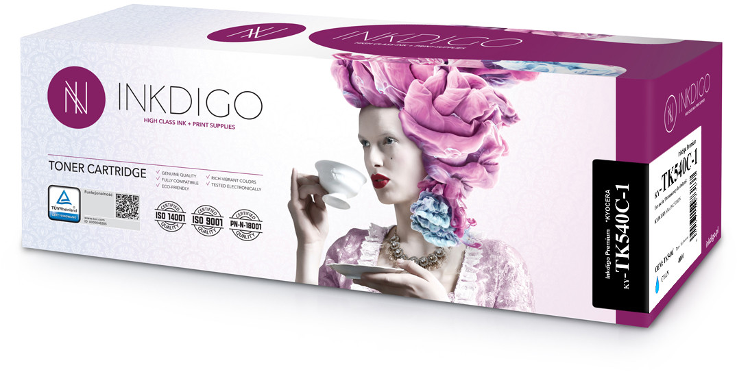 Toner Inkdigo Tuv Kyocera FS-C5100DN TK-540 Cyan