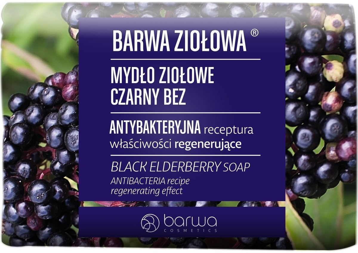 Barwa Ziołowa mydło w kostce czarny bez 100g