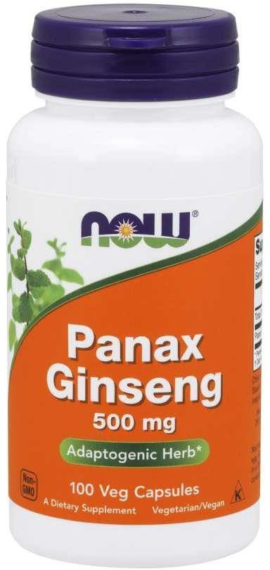 Now Foods Panax Ginseng - Żeń-szeń 500 mg (100 kaps.)