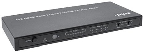 InLine HDMI Matrix Switch/przełącznik, 4 K2K, 4 wejścia-wyjścia na 2 4043718232000
