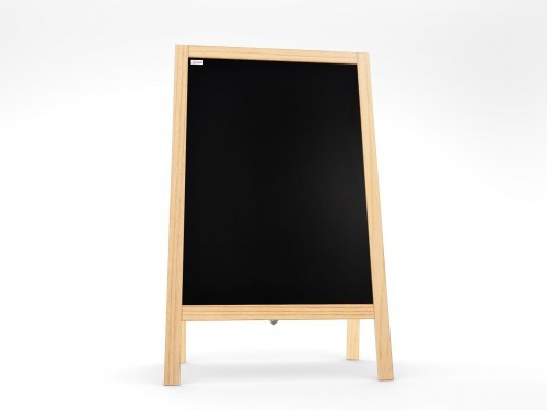 Allboards Potykacz stojak kredowy w ramie naturalnej 118x61 cm stojak reklamowy PK96NAT