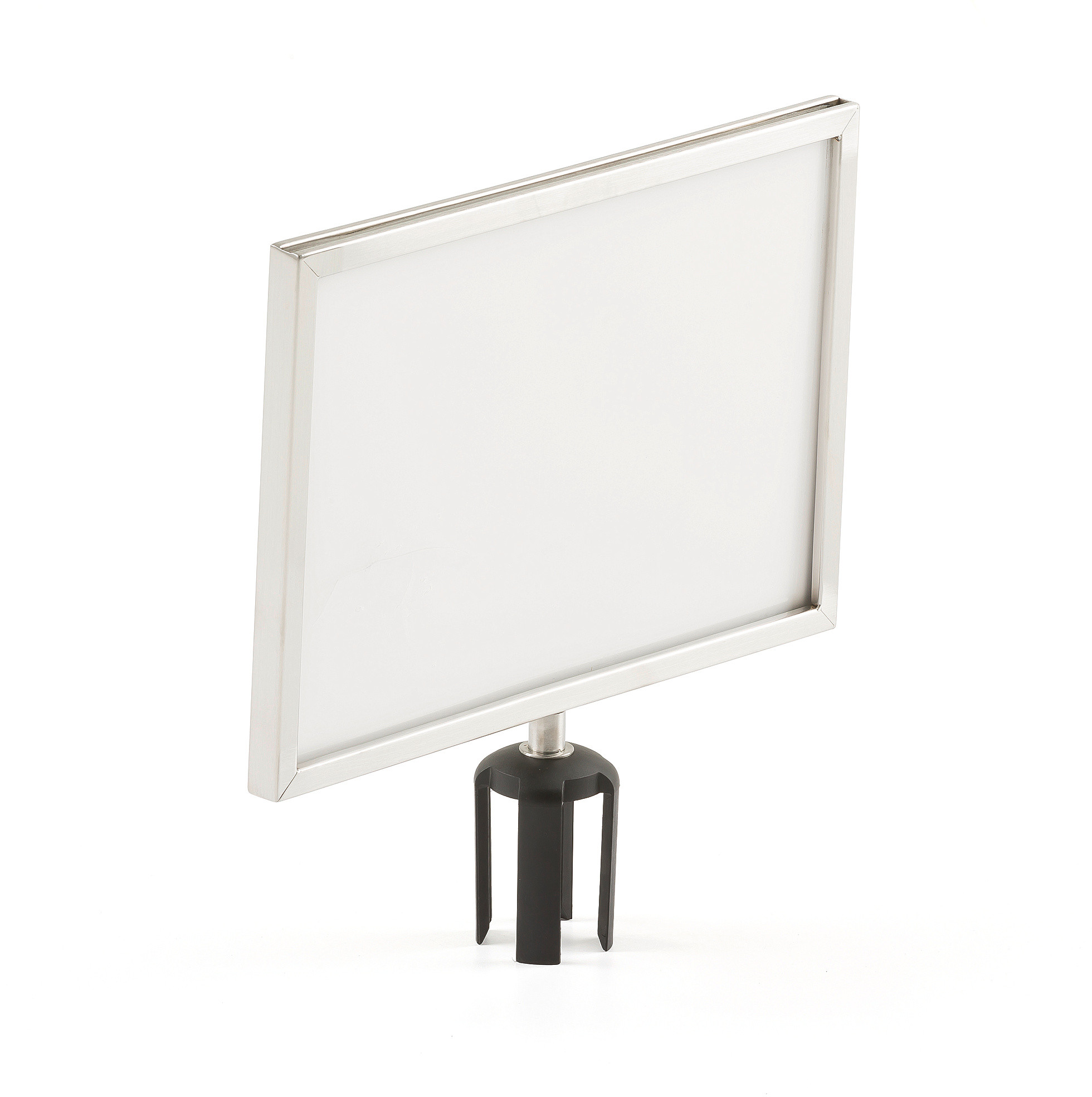 AJ Uchwyt na znak do taśmowego systemu wygradzającego A3 stal szczotkowana 312504