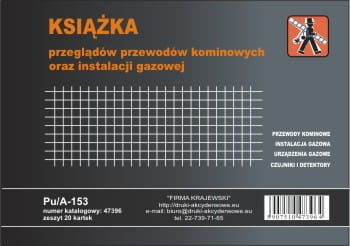Firma krajewski Książka przeglądów przewodów kominowych oraz instalacji gazowych [Pu/A-153] Pu/A-153