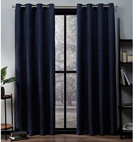 Exclusive Home Curtains Ekskluzywne zasłony Home Curtains z satyny z teksturą Oxford, termiczne, z otworami na górze, do okien, zaciemniające EH8208-07 2-96G
