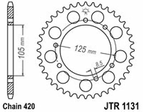 jtsprockets JT-Sprockets JTR1131-53 koło łańcuchowe JTR1131-53