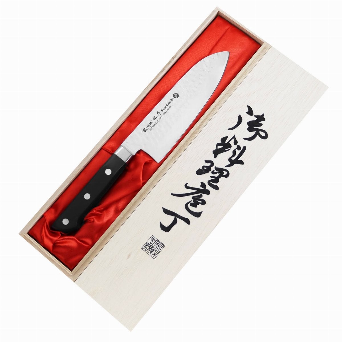 Satake Noushu Nóż Santoku 17cm drewn pudełko 807-913W
