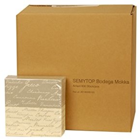 SemyTop semy-Airlaid serwetki, Bodega, 40 x 40 cm, mokka, składane na 1/4, 1er Pack (1 X 50 sztuk) ST-88336-3