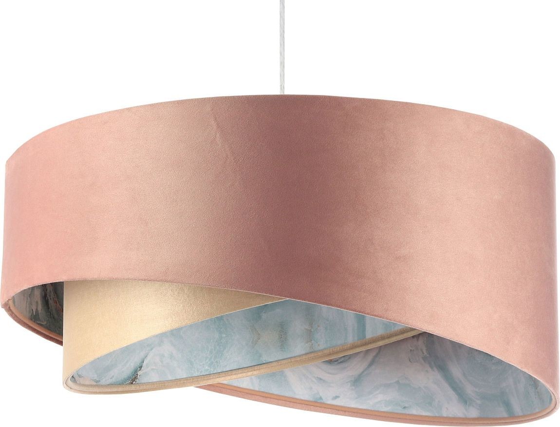 Kolorowa lampa wisząca welurowa z abażurem Qovol