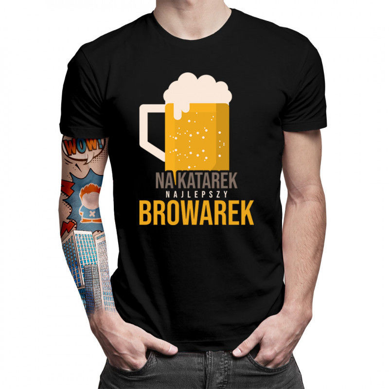 Na katarek najlepszy browarek - męska koszulka z nadrukiem 6497