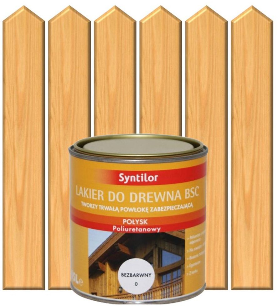 Lakier zewnętrzny do drewna BSC 0.25 l Bezbarwny SYNTILOR