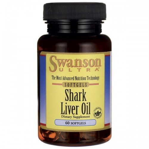 SWANSON Shark Liver Oil (olej z wątroby rekina) 550mg - (60 kap)