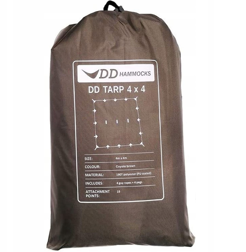 Płachta biwakowa DD Hammocks Tarp 4x4 Coyot Brown