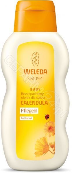 Weleda Calendula Baby Oil 200 ml Bezzapachowy olejek z nagietkiem lekarskim dla dzieci i niemowląt