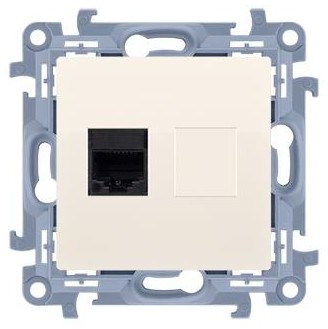Kontakt Simon Kontakt_Simon Gniazdo komputerowe pojedyncze RJ45 kategoria 6 ekranowane (moduł) krem C61E.01/41