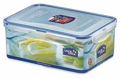 LOCK & LOCK Pojemnik na żywność Lock & Lock, zapasem, 2,3 litra, prostokątne, przezroczysty, 12 sztuki, 232 X 165 X 95 MM HPL825