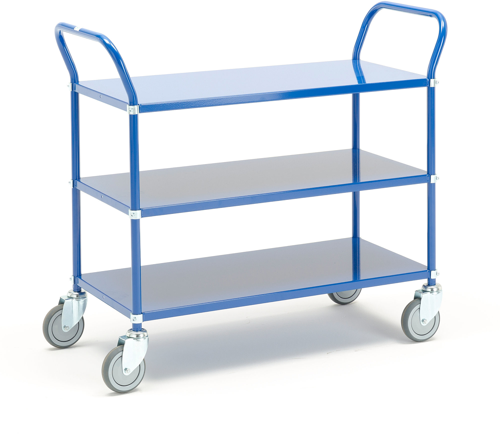 AJ Produkty Wózek z półkami, 3 półki, 900x440 mm, niebieski