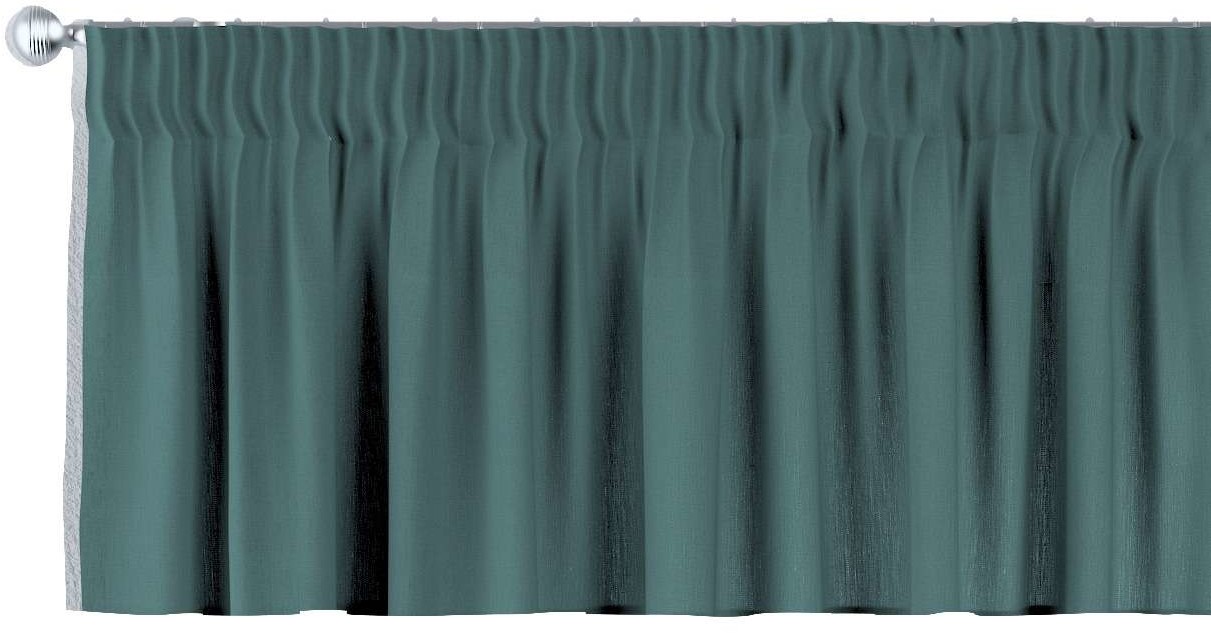 Dekoria Lambrekin na taśmie marszczącej zgaszona szmaragdowa zieleń 260 × 40 cm Linen 396-159-09