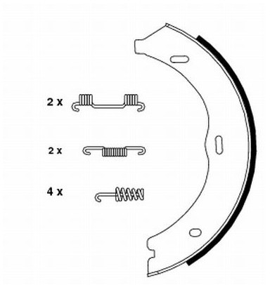 TEXTAR Zesatw szczęk hamulcowych, hamulec postojowy 91061900