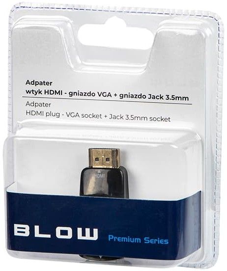 Przej.HDMI wtyk VGA gniazdo+gn.3,5 92-121#