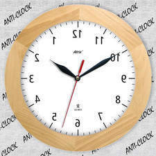 Atrix Zegar drewniany solid rewers lustro #1