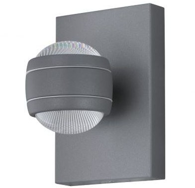 Eglo Lampa Kinkiet 2 płomienny góra-dół LED IP44 SESIMBA Srebrny 94796