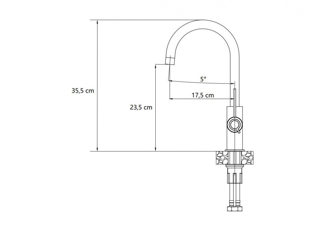 QUADRON Jodie Bateria kuchenna wysoka pure carbon mat/złoty nano PVD 3623511_BLMPVDG1