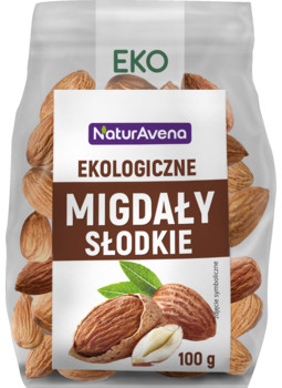NATURAVENA NATURAVENA EKOLOGICZNE MIGDAŁY SŁODKIE 100G Zakupy dla domu i biura! 43401934
