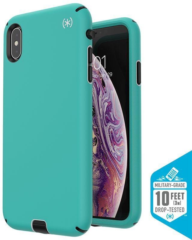 Speck Brak Presidio Sport - Etui iPhone Xs Max (Jet Ski Teal/Dolphin Grey/Black) 117115-7566