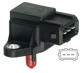 DELPHI Czujnik, ciśnienie w kolektorze dolotowym PS10166