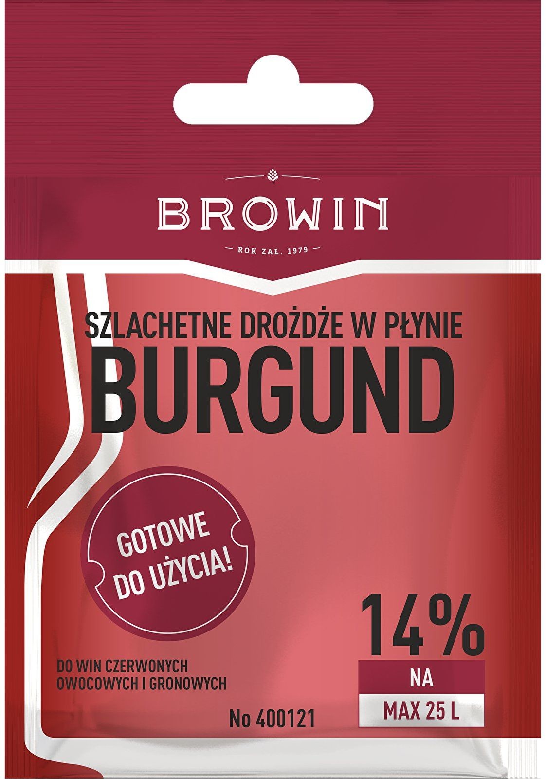 Browin Drożdże winiarskie Burgund bez namnażania - 20 ml